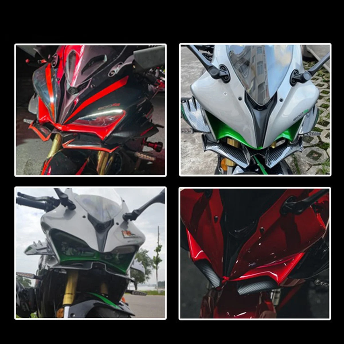 M0t-r دراجة نارية هوائي الذيل المفسد حامي الجبهة هدية عالمية لكاواساكي هوندا #5