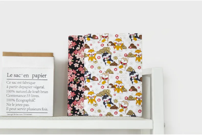 Kinbor A6 Vải Ốp Lưng Tủ Sách A5 Notebook Bao Da Quyển Sách Cho Bìa Mềm Core Bảo Vệ Hoa Anh Đào Tủ Sách Bảo Vệ