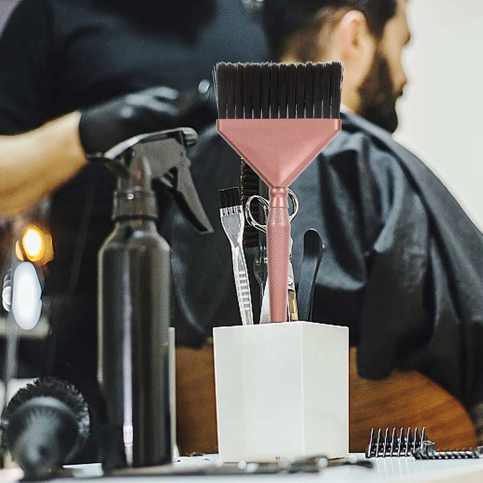 

3Pcs Hair Coloring Brushes High Durability Nylon Bristles Flexible Control Comfort Grip for Hair Dyeing Bleaching Highlights