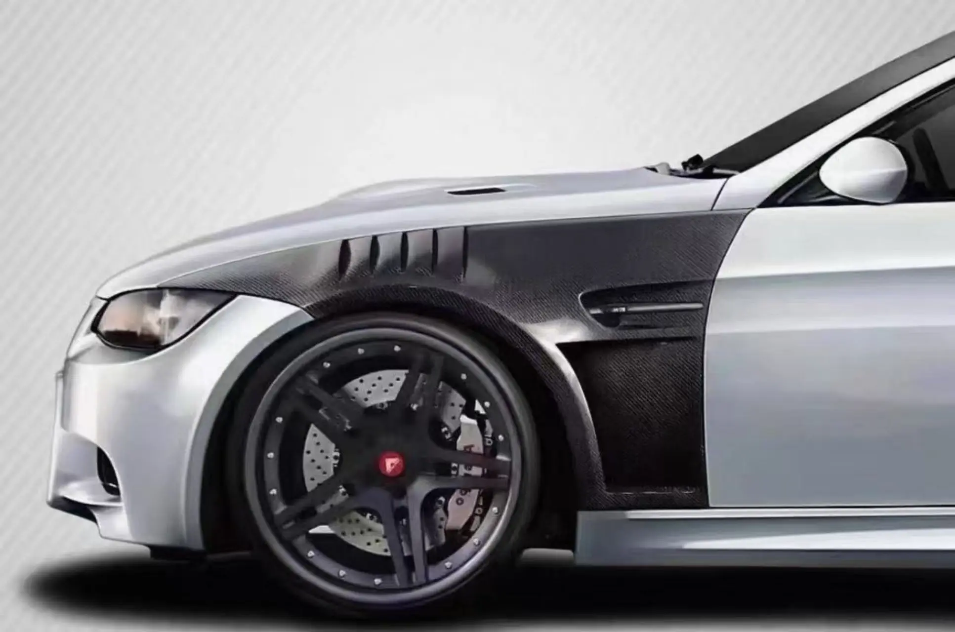 GT-4-RS Style Carbon Fiber Front Fender For 2009-2013 BMW 3 Series E92 E93 M3 Front Bumper Side Fender Air Vent Mudguard Bodykit view 2
