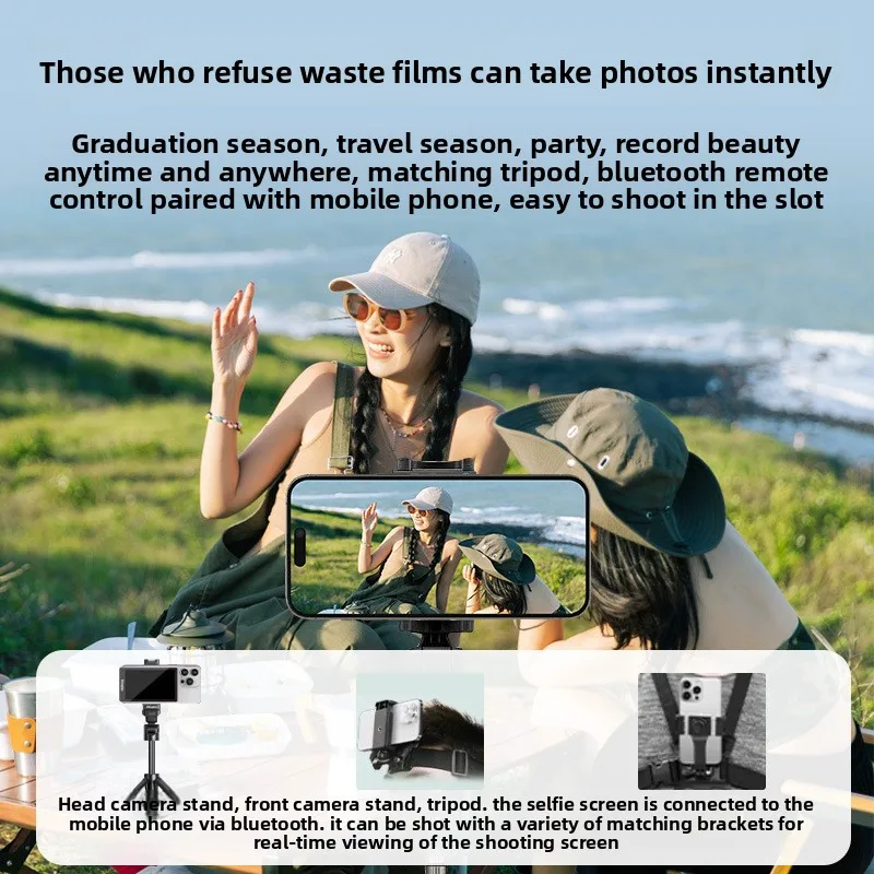 Portable Wireless Phone Selfie Screen Mirroring Device for Mobile Phones Rear Camera Selfie Display with Bluetooth Monitoring