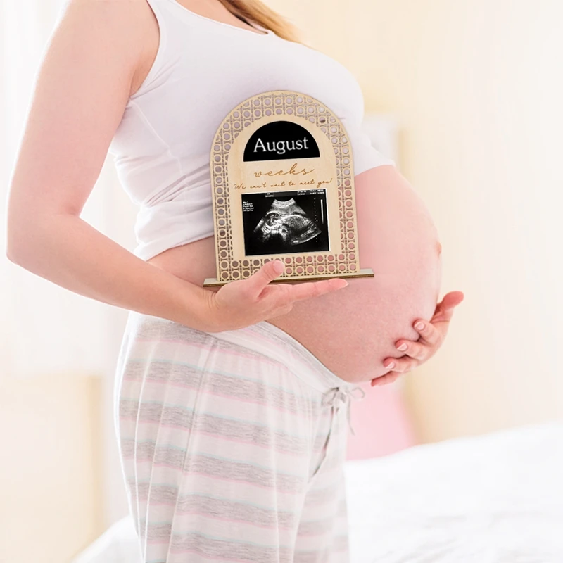 Pregnancy Wooden B-ultrasound Commemorative Photo Frame Activities  For Newborn Baby Accessories Photography Baby Things Items