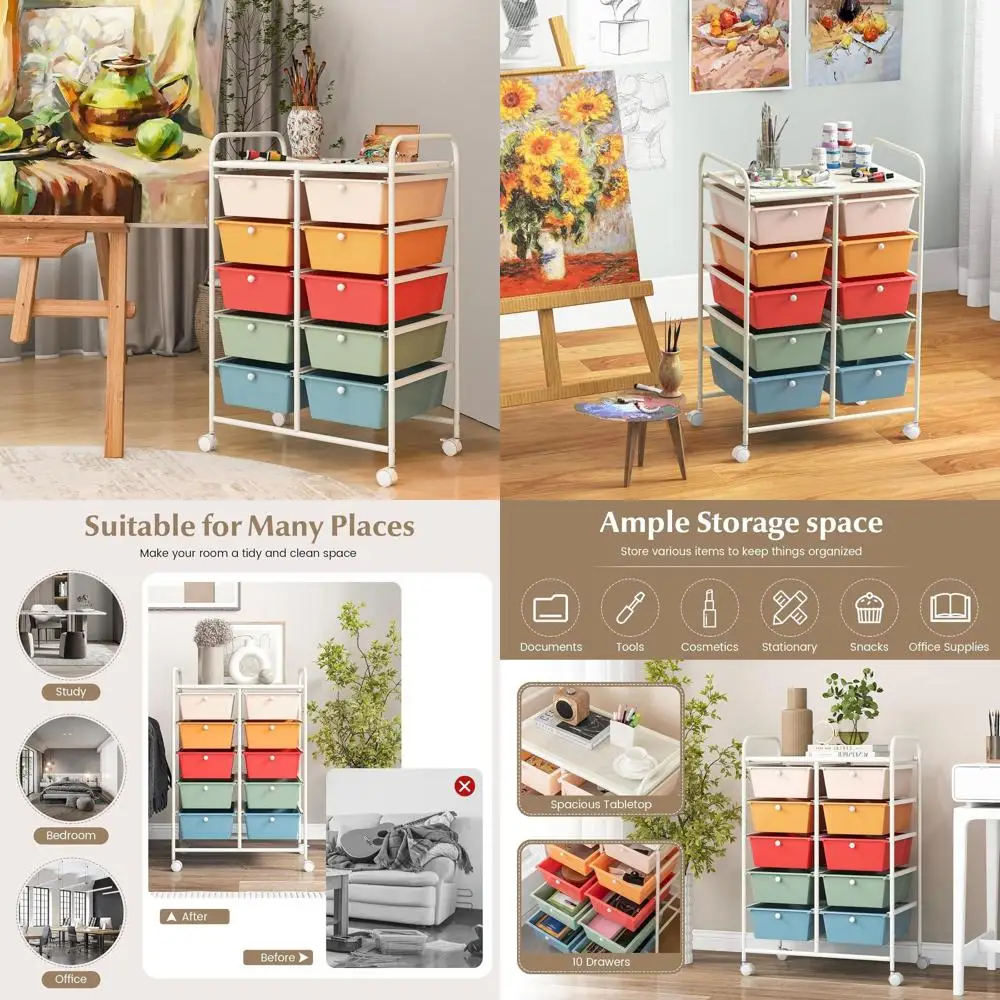 10-Drawer Rolling S…