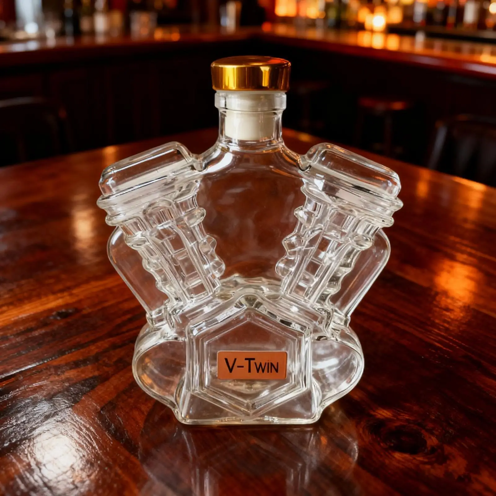 

Whiskey Bottle Collectible Liquor Decanter Decorative Motorcycle Engine Shape Alcohol Container for Dining Room Display Cabinet