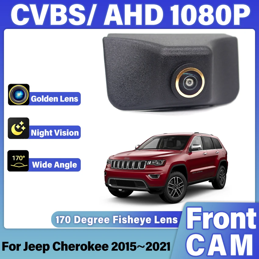 AHD CCD Car Front View Parking Night Vision Positive Waterproof Logo Camera For Jeep Cherokee 2015 2016 2017 2018 2019 2021