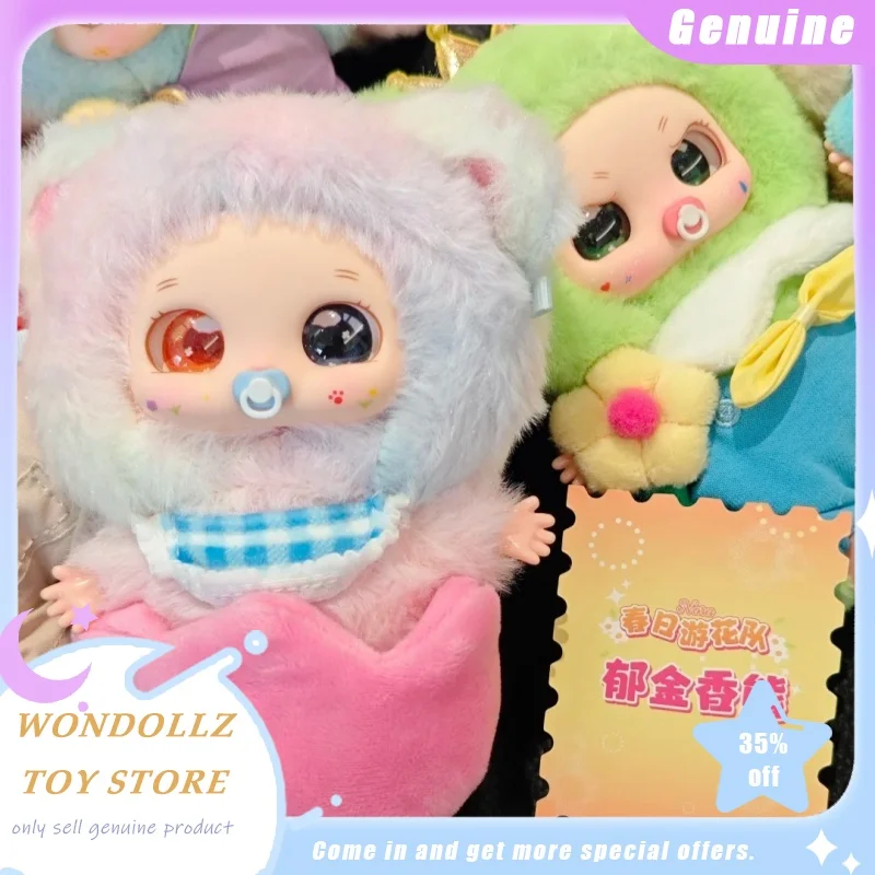 Genuine Baby Three Nora Spring Flower Team Series Blind Box Kawaii Vinyl Plush Doll Bag Pendant Trendy Toy Surprise Girls Gift