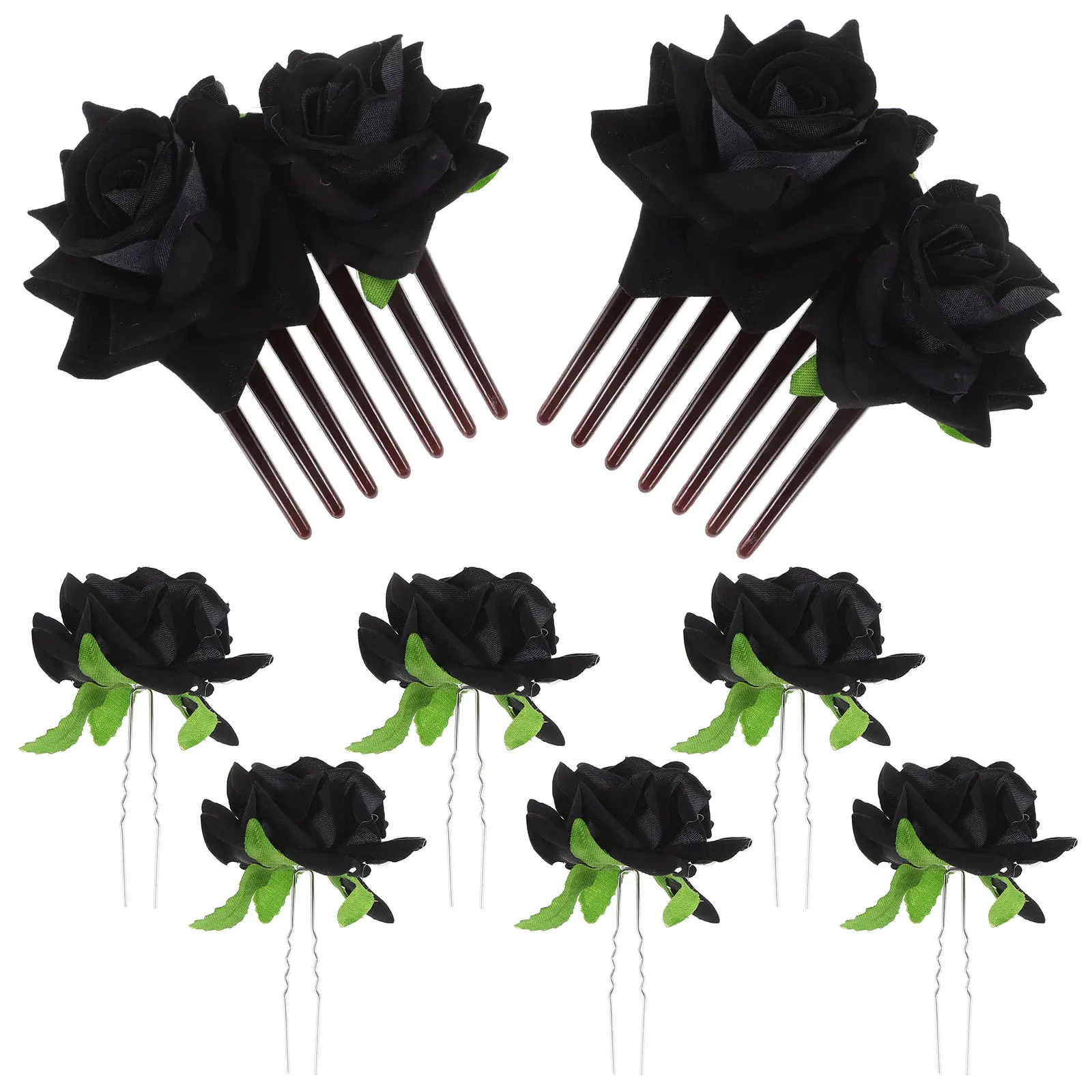 

Набор из 1 шт.: Заколка для волос с розой, свадебная расческа для невесты, искусственная роза, аксессуары для волос, головной убор, свадебное украшение для волос