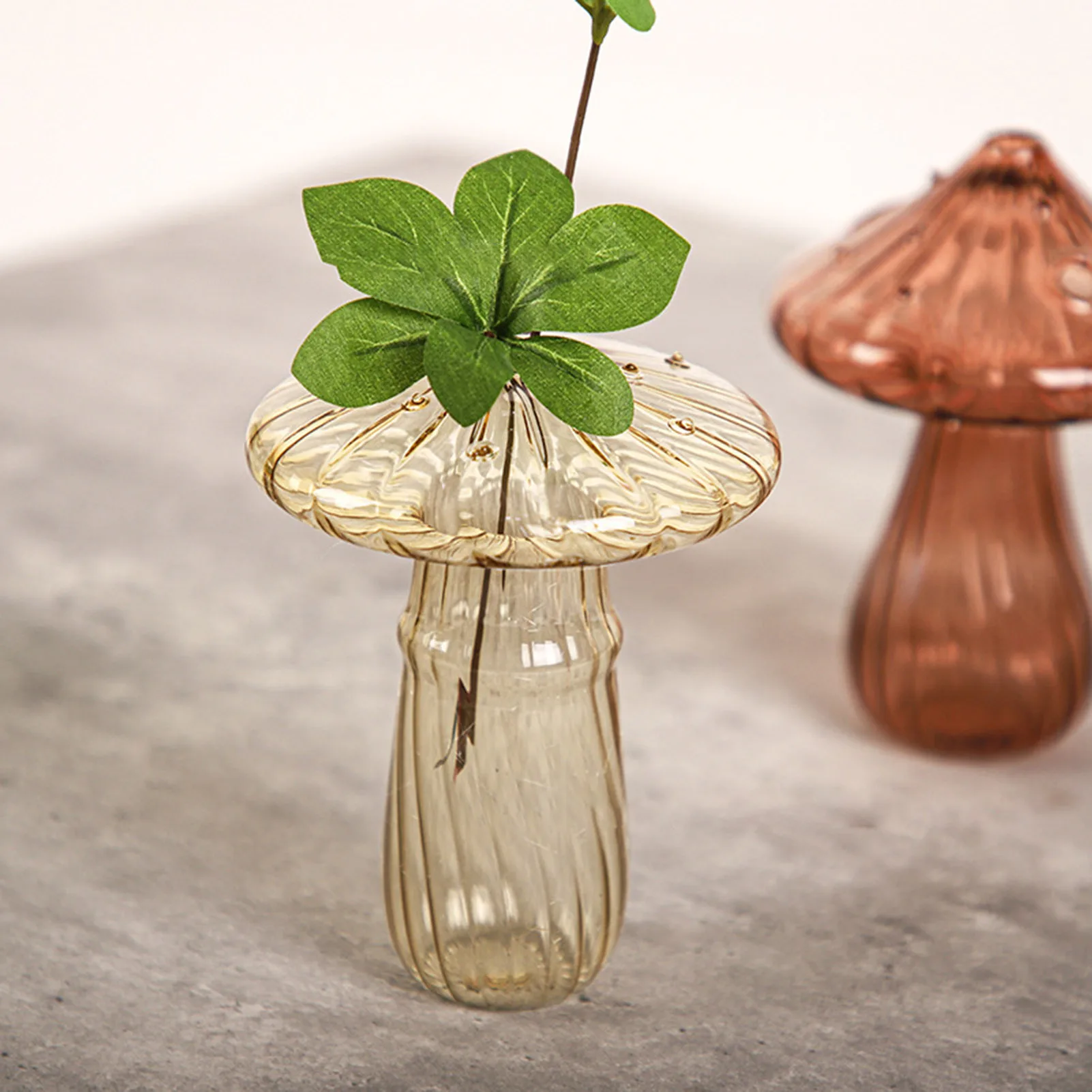 Desktop Dekoration Vase Kreative Pilz Geformt Transparente Hydrokultur Pflanze Glas Blumentopf Gewächshaus Dekoration Blumentopf