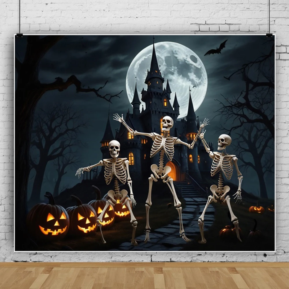 Decoração de Halloween Jack-on-Lantern Adereços, Foto Backdrop, Fundo para Fotografia, Suprimentos de Palco, Banner Photoshoot Party