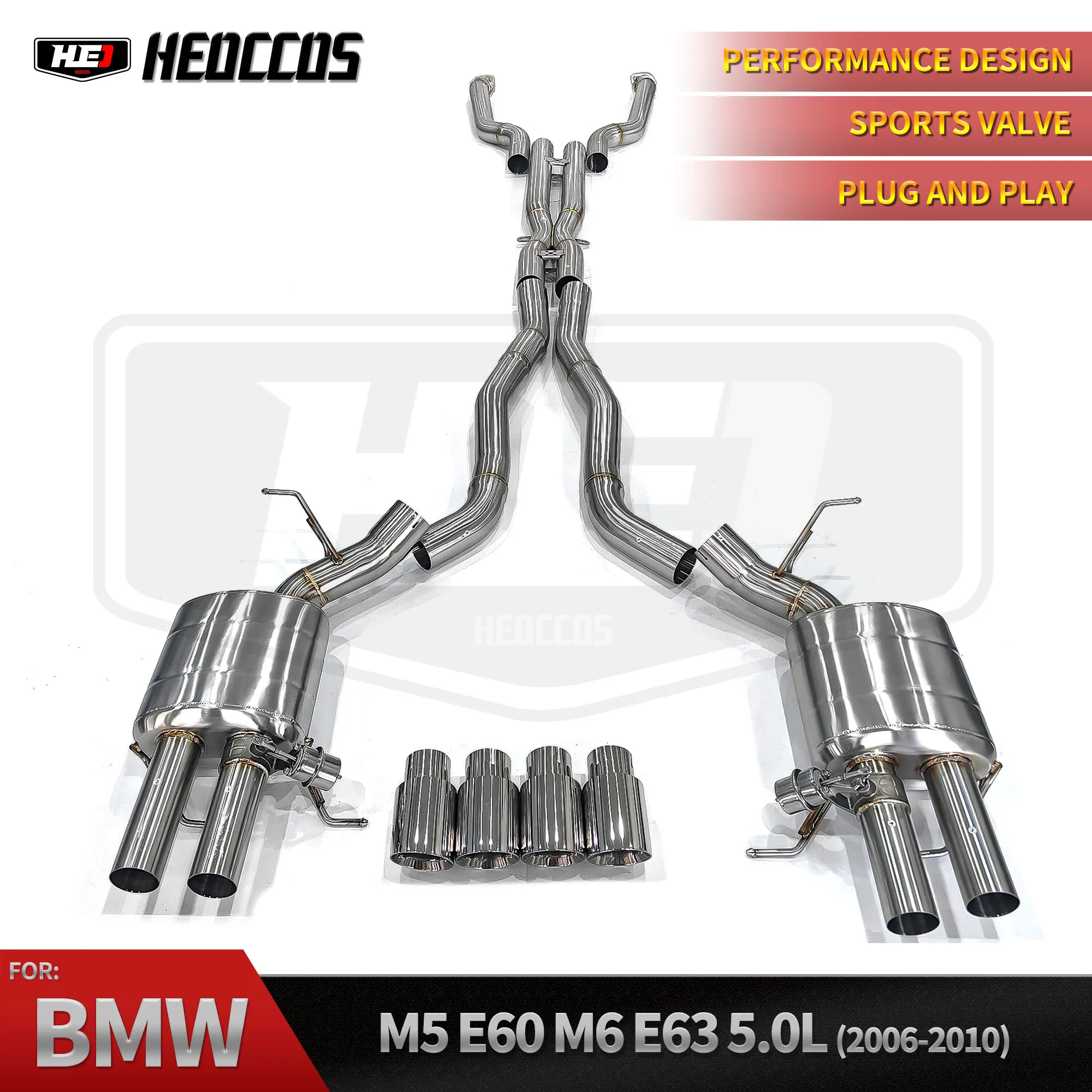 

HEO Stainless Steel Exhaust Catback for BMW M5 E60/E61 2004-2010 S85 5.0 V8 With Muffler Valves Car Accessories Pipes System