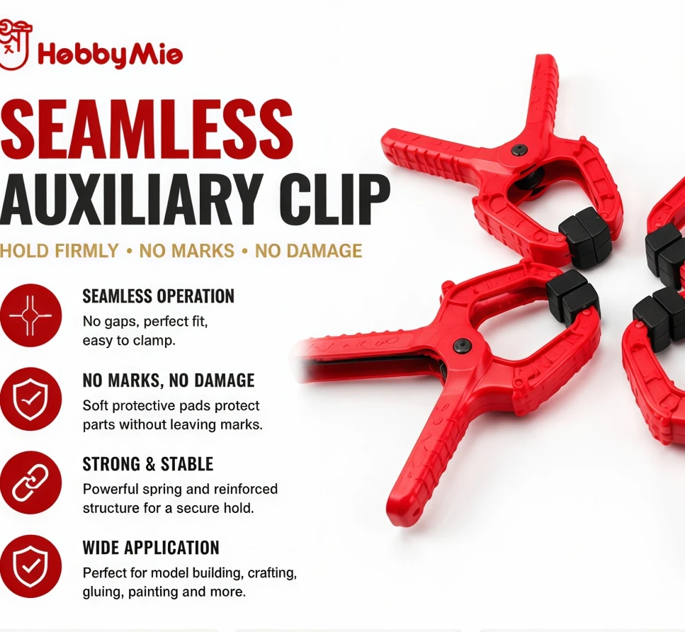 

Hobby Mio Model Tool Seamless Auxiliary Clip Model With Parts Clip Adhesive Auxiliary 4 Pack
