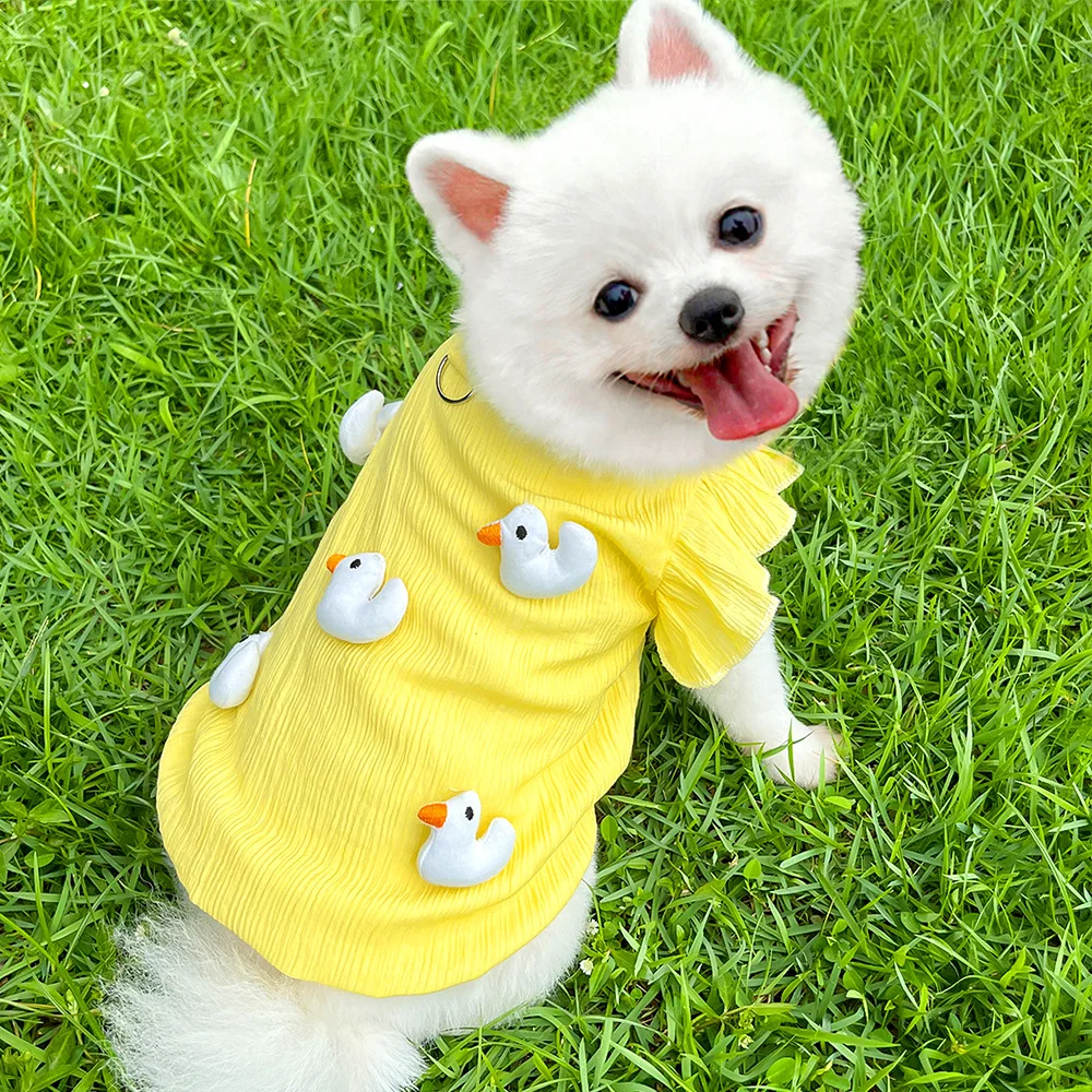 

Pet Summer Thin Medium Dog Pet Cat Cute Top Can Be Pulled Vest Puppy Dog Cat Clothes XS-2XL Size