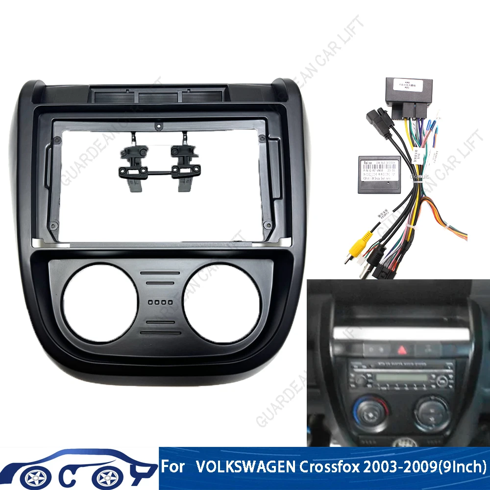 

Автомобильная магнитола для VOLKSWAGEN Crossfox 2003-2009 9 дюймов, облицовка, Android, GPS, MP5, стереоплеер, 2Din, головное устройство, панель приборной панели, рамка для установки
