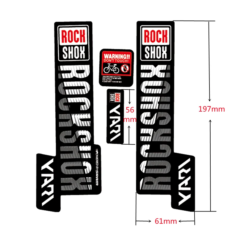 Bicycle Front Fork Stickers for ROCK SHOX YARI 2018 Vinyl Carved Craft Waterproof MTB Road Bike Cycling Decals Free Shipping