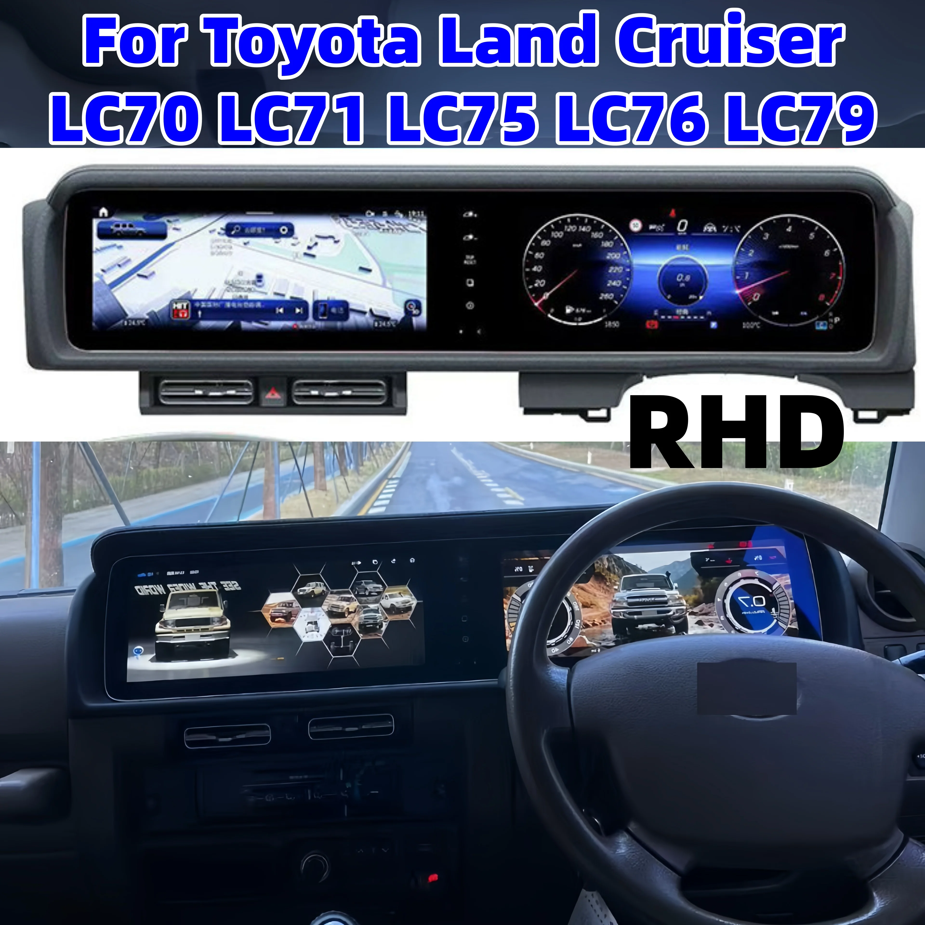 

Автомагнитола HD с сенсорным экраном для Toyota Land Cruiser LC70 LC71 LC75 LC76 LC79 2006-2022, навигация, беспроводной CarPlay, Android Auto