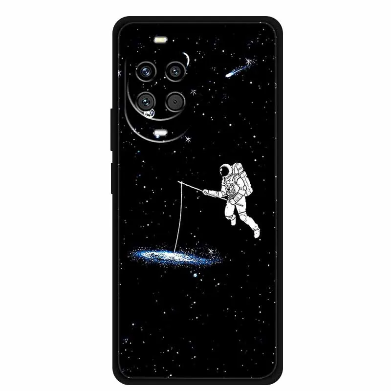 حافظة لهاتف هواوي نوفا 14 5G مقاس 6.7 بوصة من السيليكون الناعم غطاء هاتف من البولي يوريثان الحراري لهاتف هواوي نوفا 14 5G أسود Funda لهاتف نوفا 14 5G مقاوم للصدمات