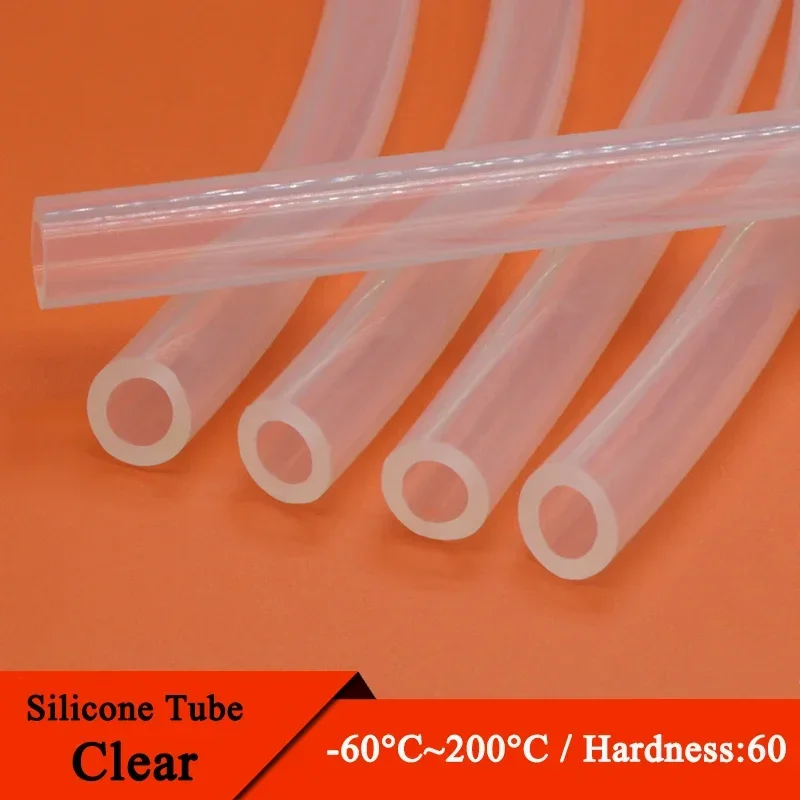 1M Food Grade Silicone Rubber Hose Transparent Flexible Silicone Tube Diameter 10mm 11mm 12mm 14mm 16mm 18mm 20mm 30mm 50mm Tube