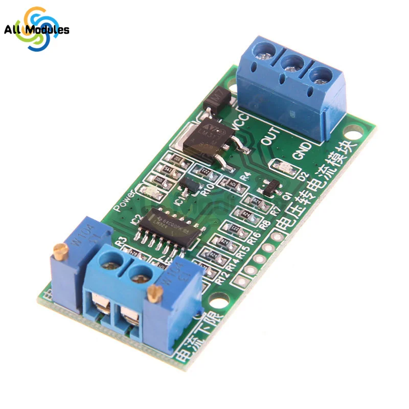 Voltage To Current Module 0-2.5V 0-3.3V 0-5V 0-10V 0-15V 0-24V to 0 -20mA/4 -20mA Current Transmitter Signal Converter Module