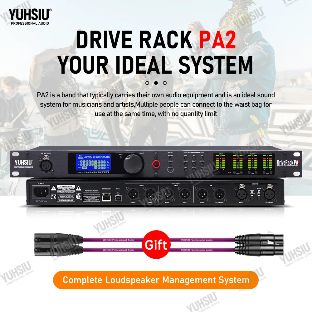 PA2/VENU360 2 Input 6 Output Stage Audio Processor Original Software Pro Audio Driver Rack Professional Speaker Audio Processor