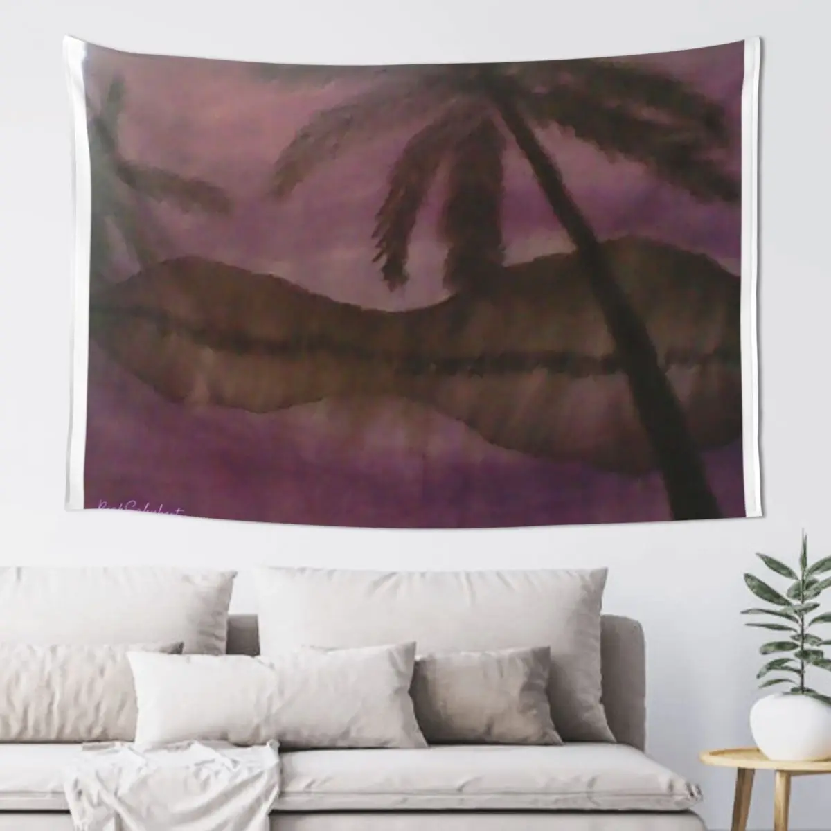 

Palm tree art mountain view Tapestry Room Aesthetic Room Ornaments Aesthetics For Room Decorative Wall Tapestry