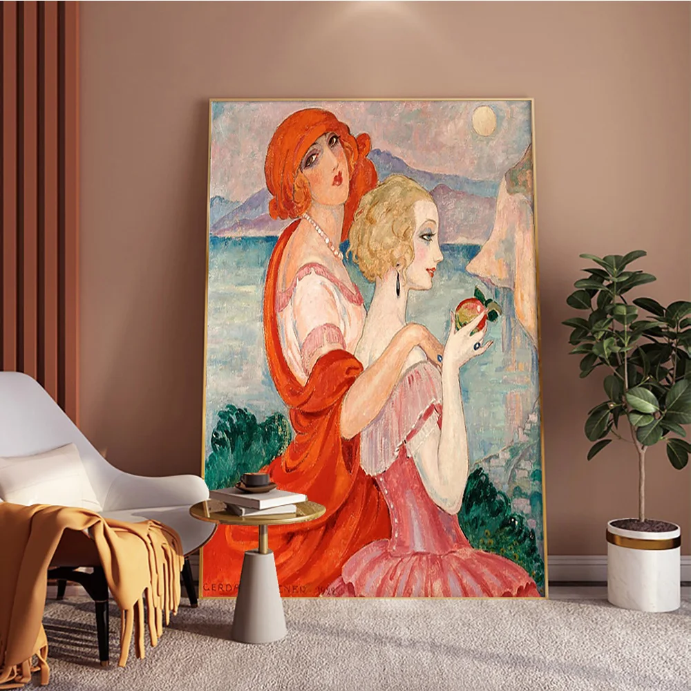 Gerda Wegener Print Art Vintage Poster On The Road To Anacapri Canvas Painting Bedroom Decor Wall Stickers