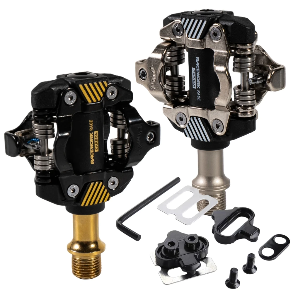 

Mountain Bike Pedals Self-Locking - Clipless Pedals With Cleats DU Bearing Cycling Pedals Fit SPD X-M8100