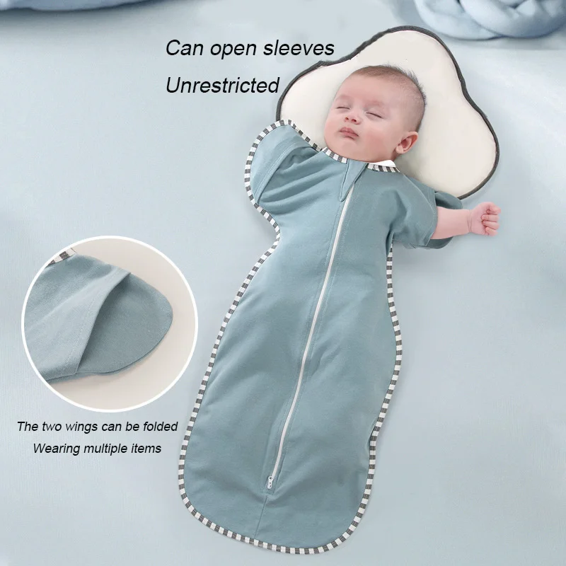 Four Seasons Baby Sleeping Bag Anti-Shock Cotton Sleepsacks Swaddle Removed Sleeves Comfy Infant Sleepsacks New Born Baby Items