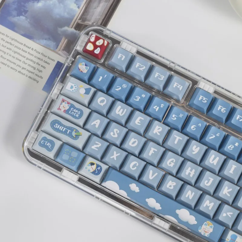 Cherry Profile140 Keys PBT Material Anime Magic Keycaps Dye Sublimation Process For MX Switch Mechanical Keyboard