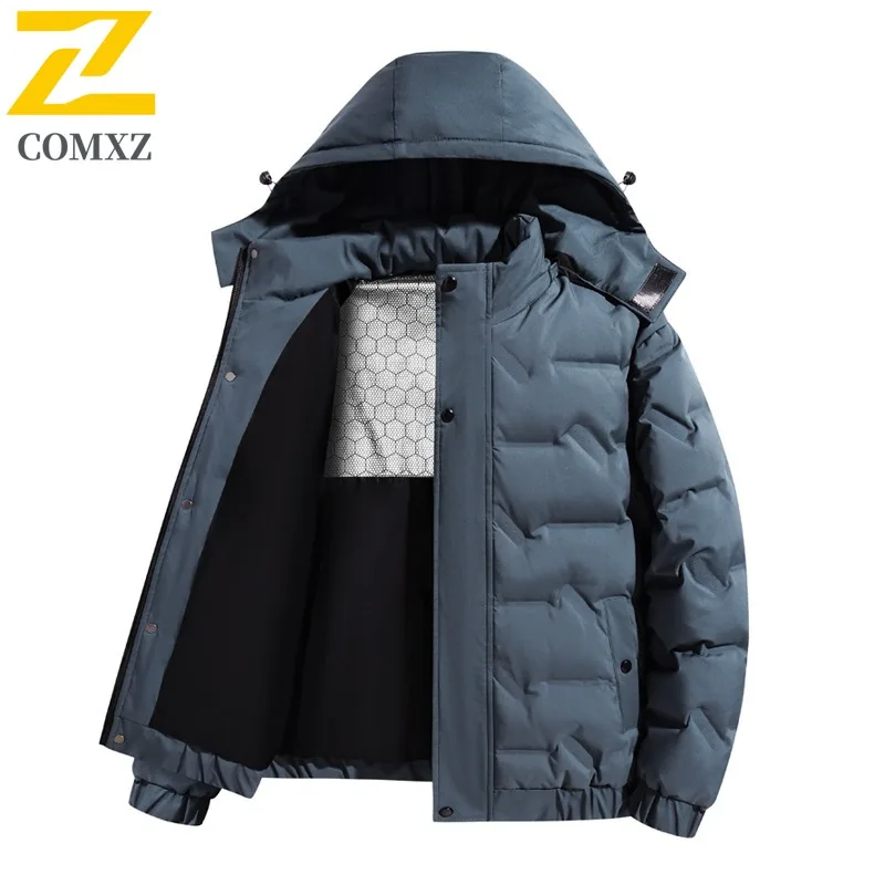 COMXZ Mens Winter Jacket Stand Collar Business Office Work Warm Business Trip Padded Jacket Commute High Quality Padding Coat