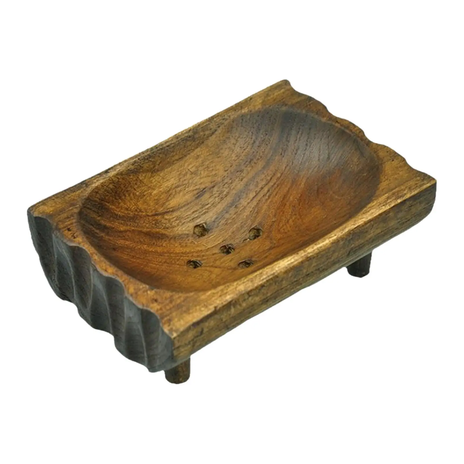 Wood Soap Holder Decorative Handmade Soap Stand for Bathroom Shower Kitchen