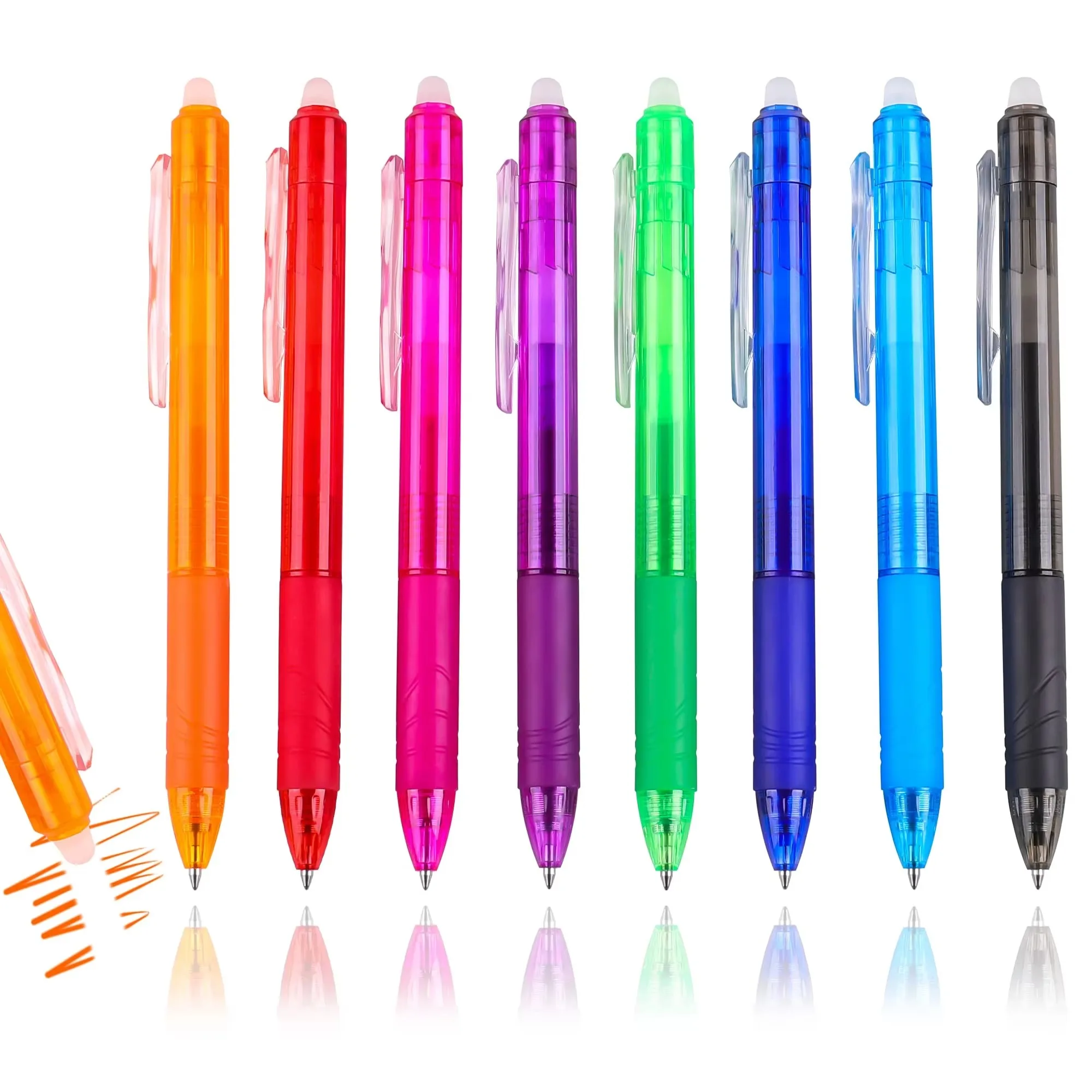 

8pcs Multi-Color Erasable Gel Pen 0.7mm Tip Painting Writing Drawing School Stationery Supplies