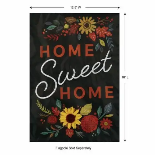 Meadow Creek Fall Garden Flag Home sweet Home double sided 12.5