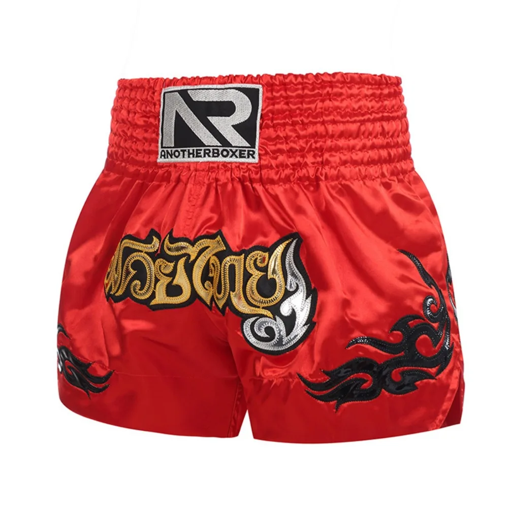 Men Women Children Embroidery Martial Arts MMA Clothing Muay Thai Shorts Boxing Shorts Gym Cage Fight Grappling Kickboxing Pants