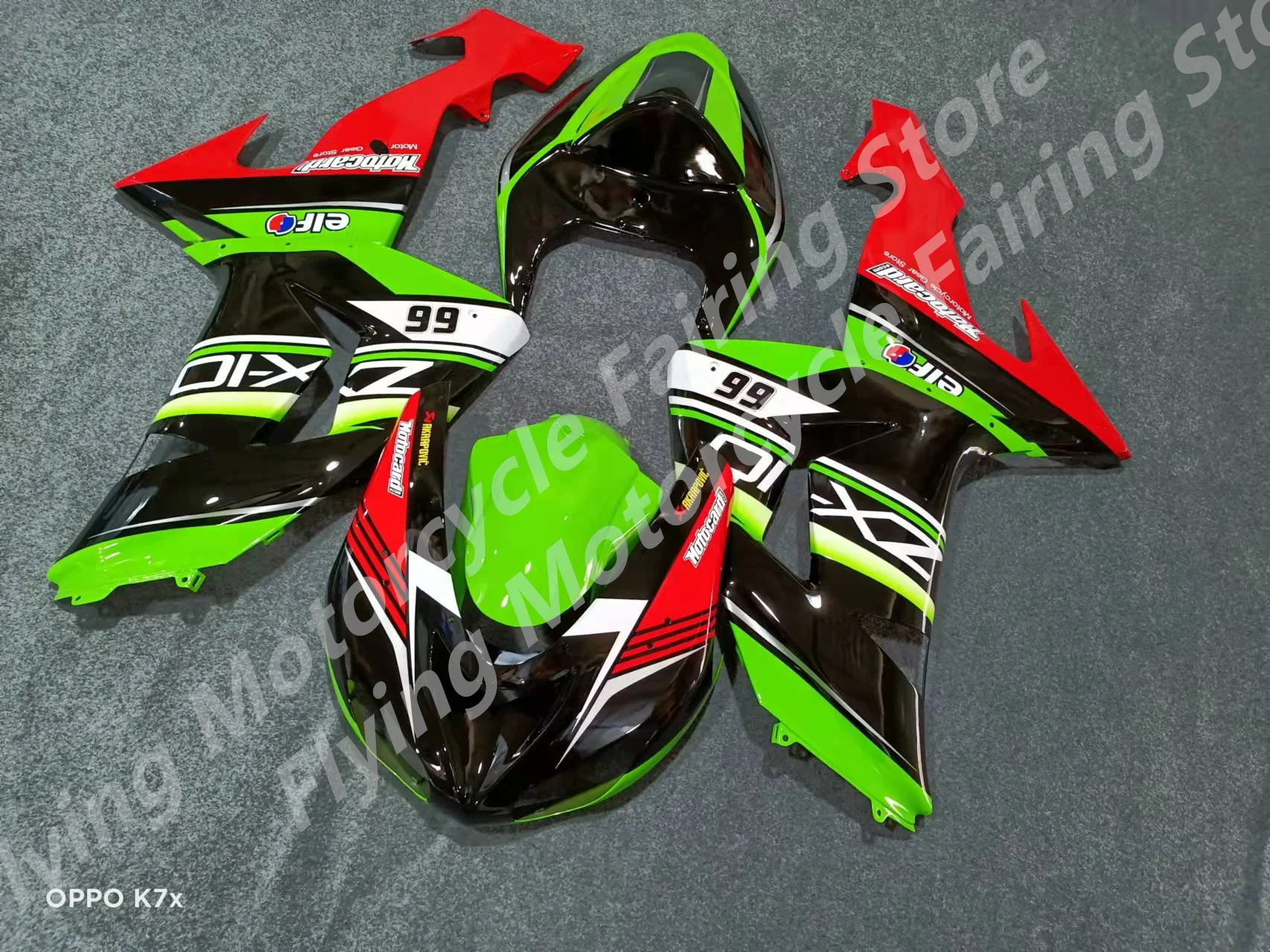 For Kawasaki ZX10R 2004 2005 NINJA Fairing Kit ZX 10R 04 05 red green black white Plastic Fairings Set-Nn