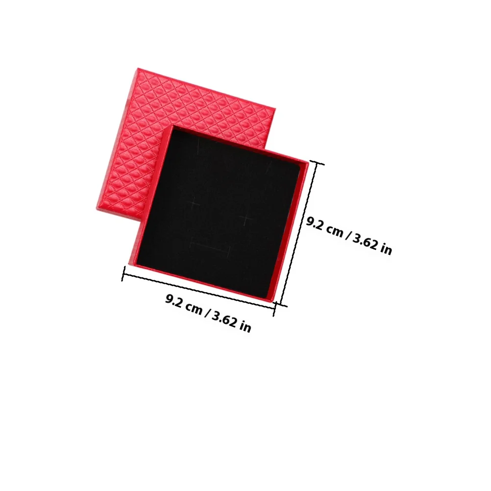 4 قطعة صندوق منظم المجوهرات من الورق المقوى الدائري القرط قلادة تغليف الهدايا حقيبة للتخزين المدمجة المحمولة لعرض المجوهرات #6