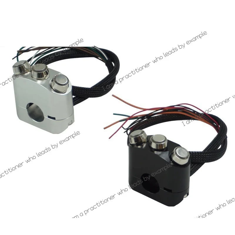 

22Mm motorcycle CNC aluminum alloy faucet handlebar three-in-one combination headlight horn start lighting LED switch