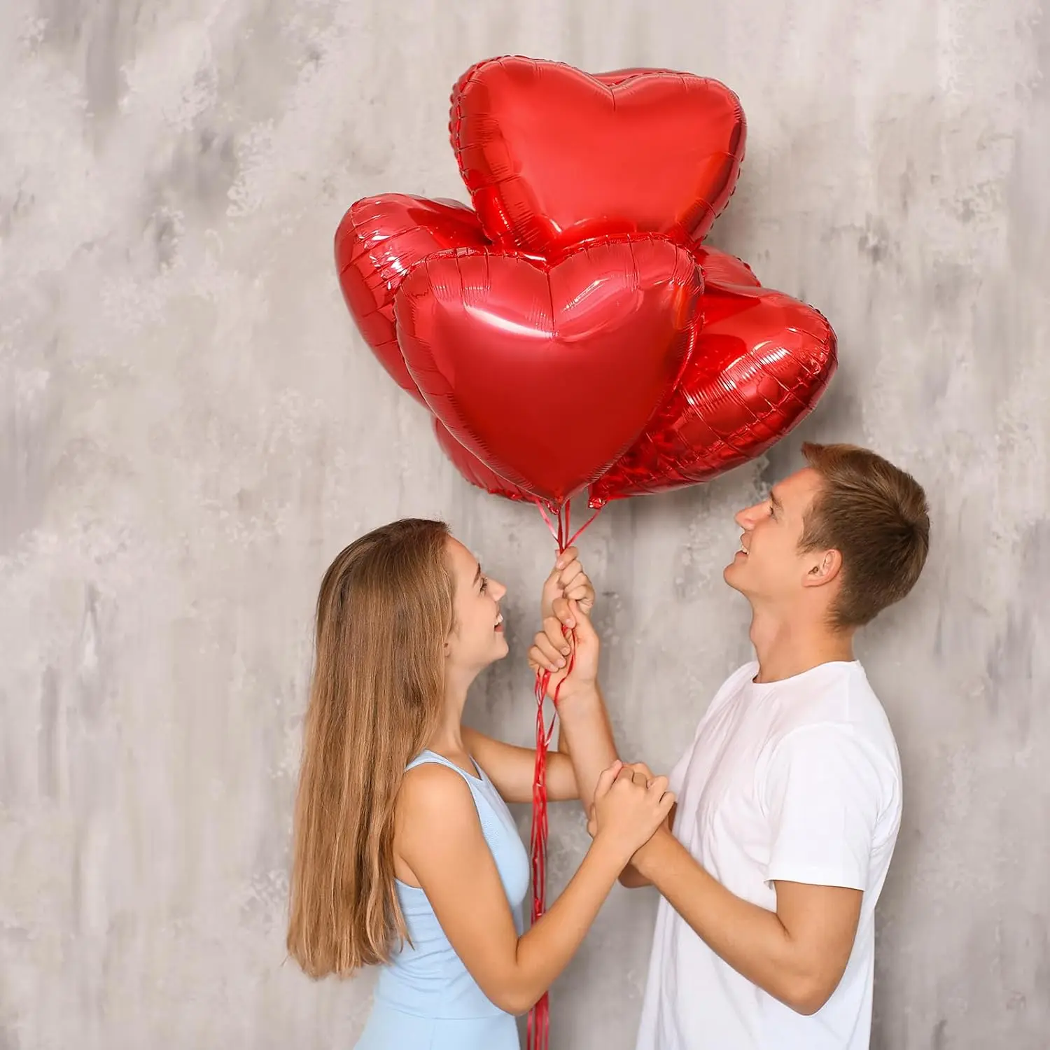 5-30PCS 18 Inches Large Foil Red Heart Shaped Balloons for Valentine's Day Wedding Shower Anniversary Engagement Decoration - view 2