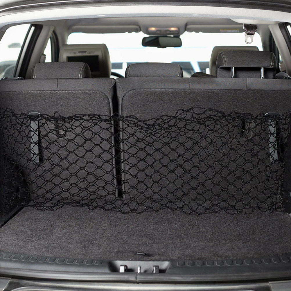 

Dual Layer Storage Net High Strength Elastic Mesh Trunk ganizer Automotive Cargo Net For Truck Cargo Nets SUV Accessories