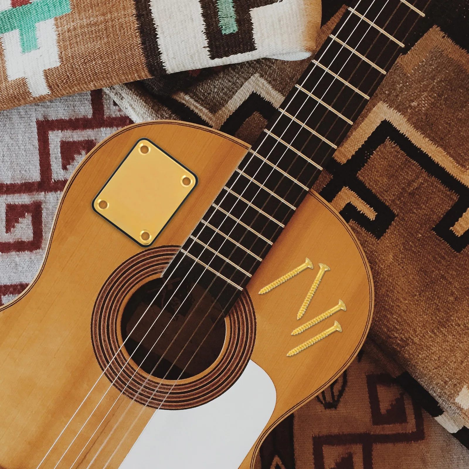 Junta de cuello de guitarra, placa de unión de bajo, piezas acústicas, espaciador de elevación eléctrico, accesorios, arandela de ajuste