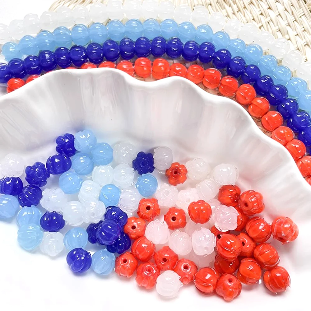 

8 Pieces Flower Buds, Petals, Lotus Flowers, Glass Beads DIY Fashion Jewelry Making Necklace Bracelet Accessories Materials