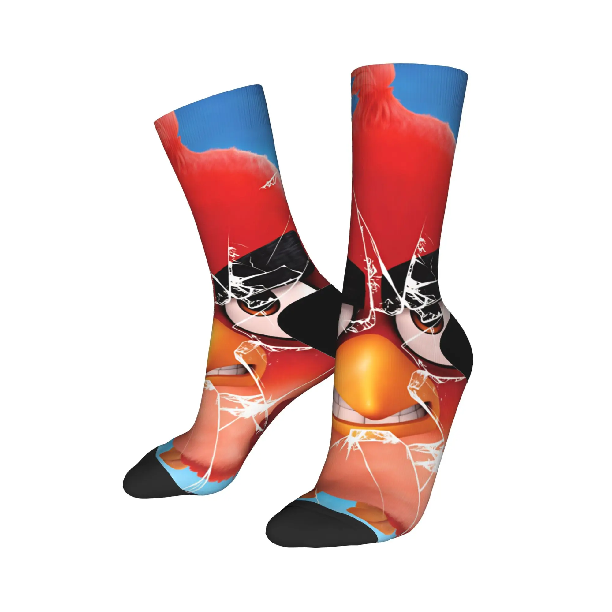 Birds Game Socks  Modern Stockings Autumn Non-Slip Men's Socks Comfortable Design Running Socks