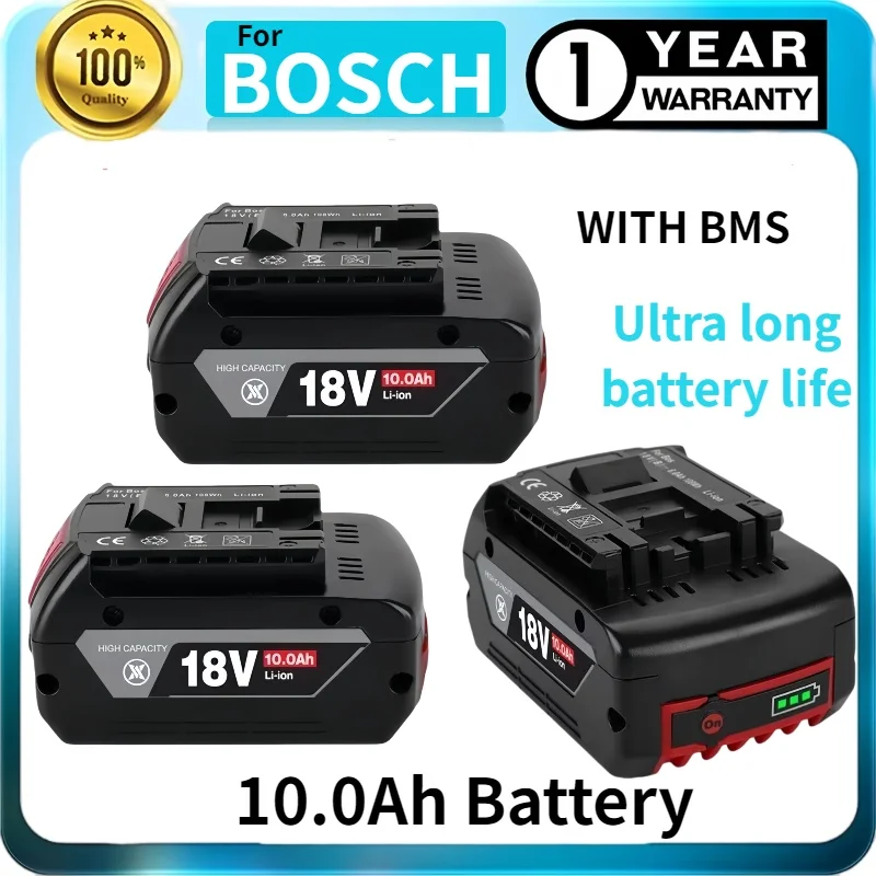 

18V 10.0Ah Battery for Bosch 18V battery Professional GBA GBH GSR GSB BAT618BAT619 BAT607 BAT609 BAT620 Replacement Battery⚡