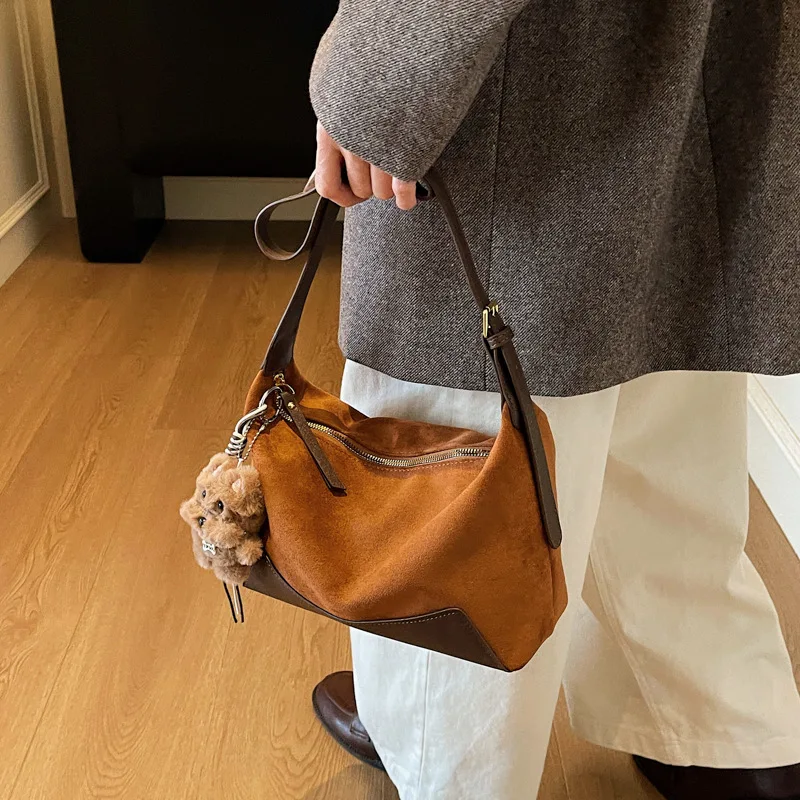 

2025 New Women's Contrast Color Shoulder Bag, Multi-way Crossbody Purse, Niche Design Casual Commuter Bag for Office & Daily Use