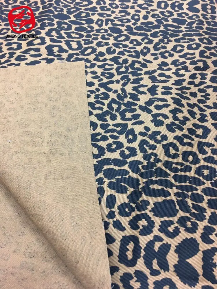 Leopard Print Denim Fabric For Clothes Coat Dress Jacket Bag Hip Skirt Fabric Per Meter DIY Shoes Handicraft Needlework Material