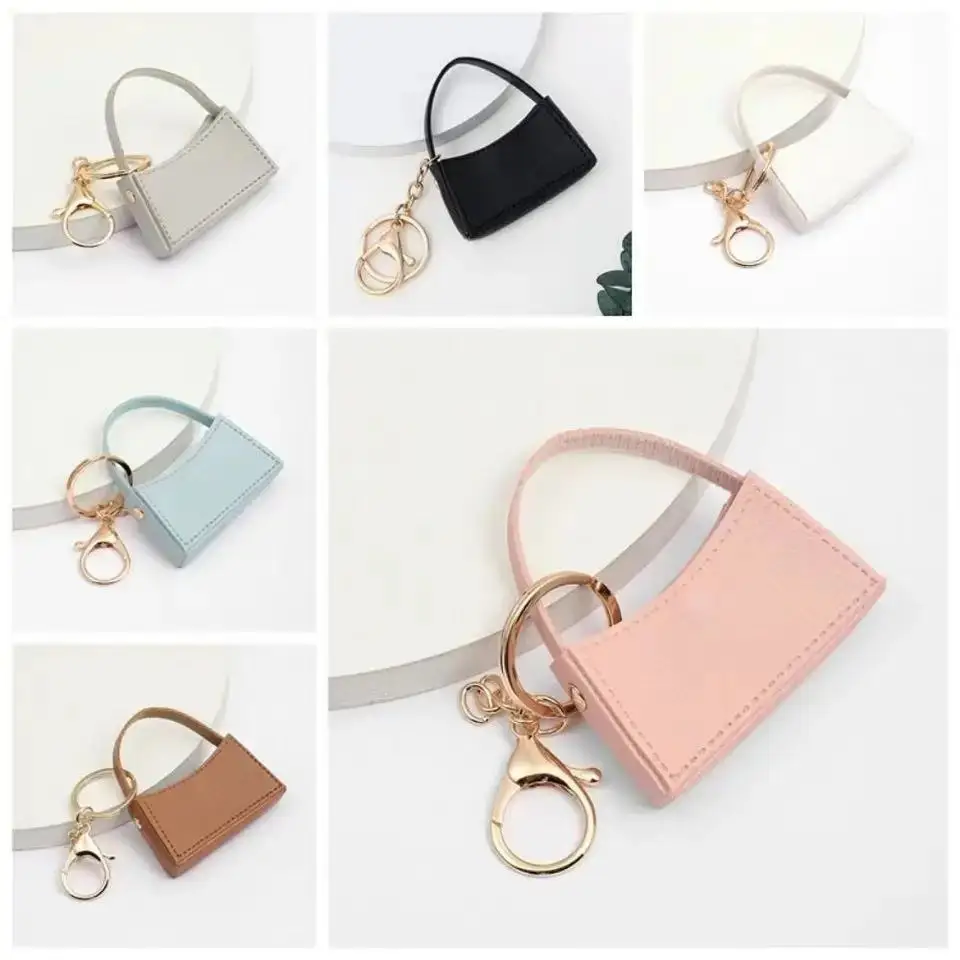 Kawaii Keychain New Small Curved Bag Candy Color Pendant Creative Mini DIY Accessories