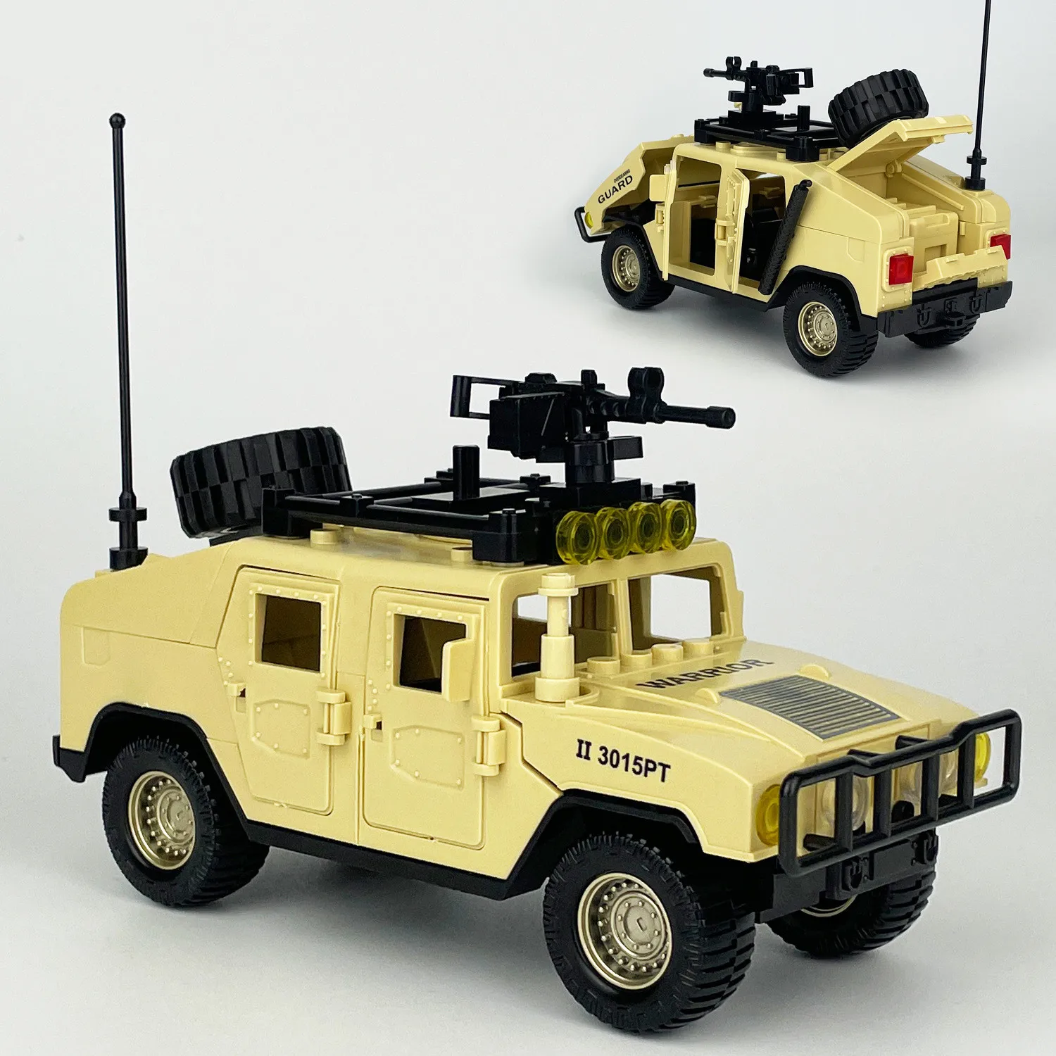 New WW2 Military SWAT H1 Assault Armor Vehicle Car Creation Bricks Army Soldier War Building Blocks Educational Toys for Boys