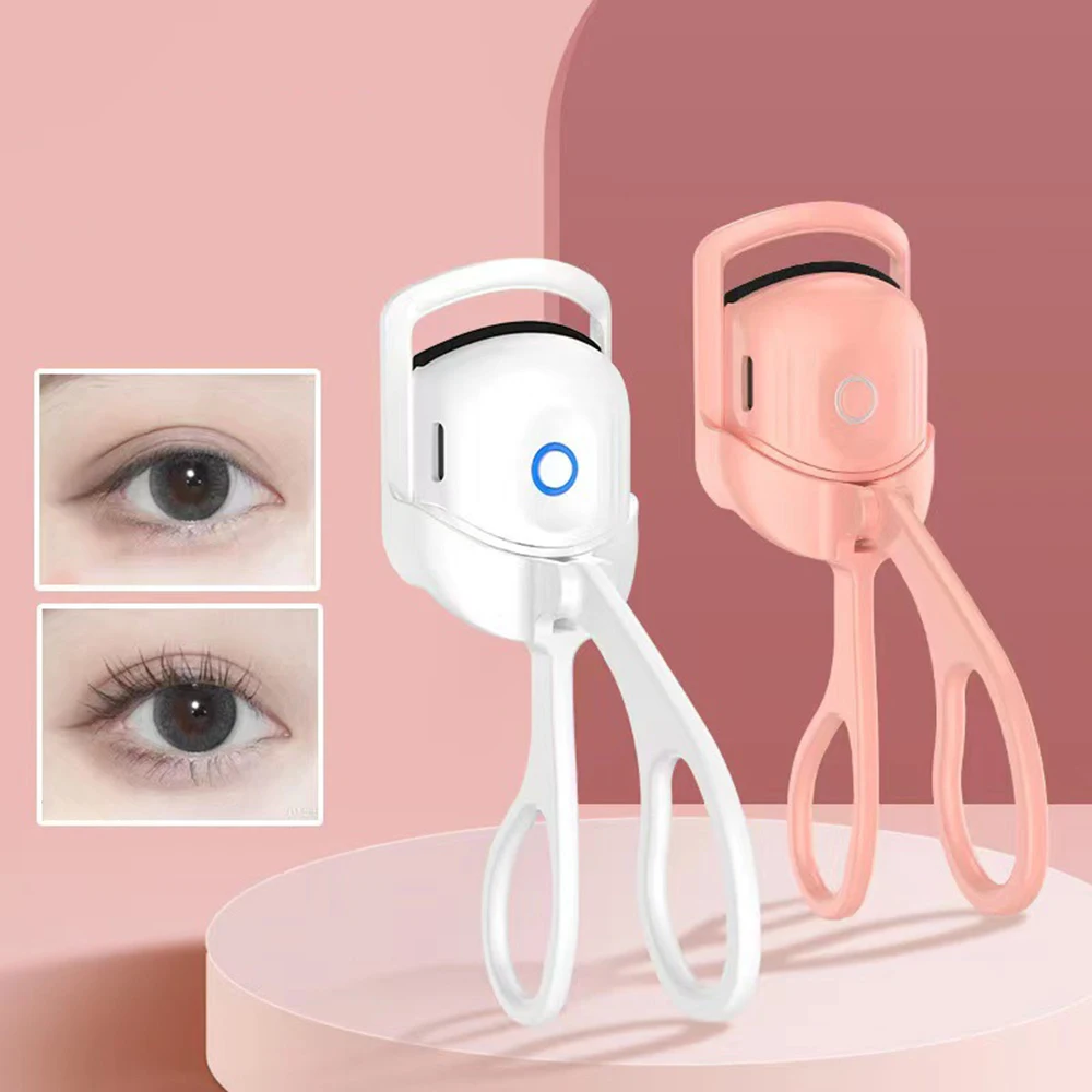 USB Rechargeable Electric Heated Eyelash Curler Eyelashes Curls Thermal Eyelash Curler Mini Long Lasting Makeup Tool Beauty Tool