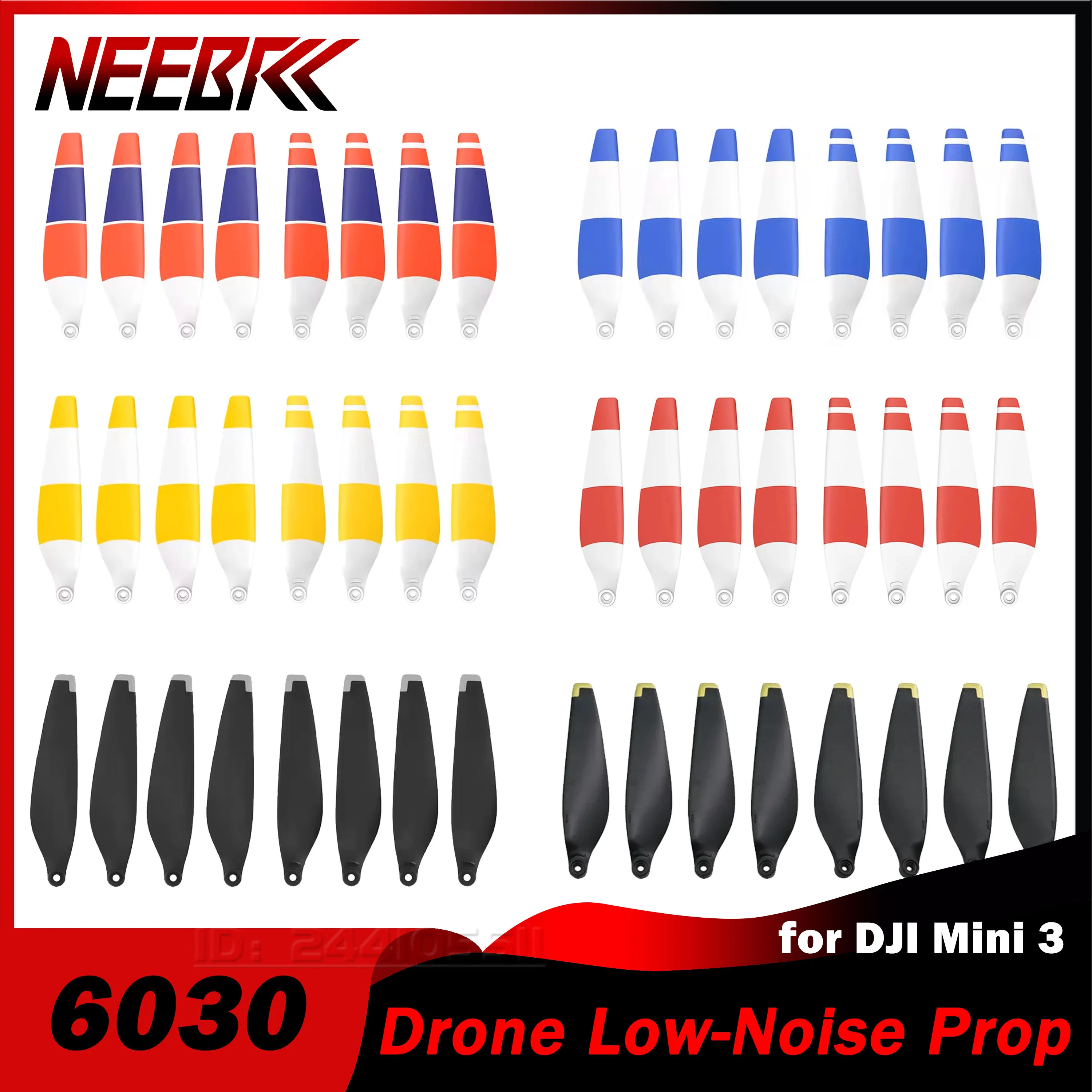 

8pcs/4pairs 6030 Drone Propeller Low-Noise Props Blade for DJI Mini 3 RC Racing Quadcopter Replacement Spare Parts Accessories