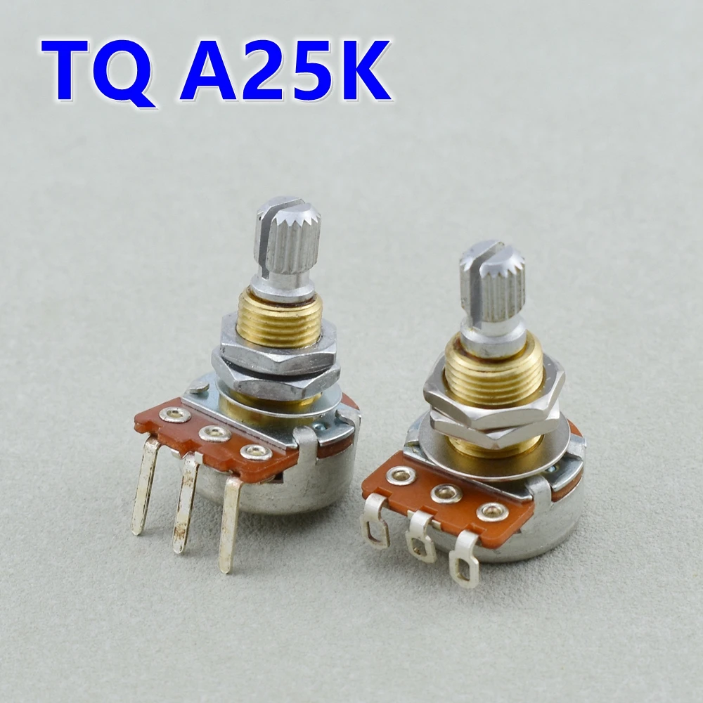 1 Piece TQ A25K Brass Shaft  Potentiometer(POT)  For Electric Guitar Bass Active Pickup  -  KR(Origin)