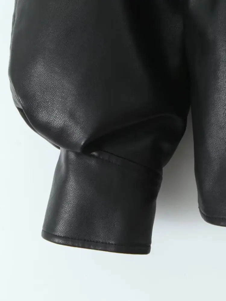 Damskie kurtki motocyklowe w stylu retro vintage z imitacji skóry PU w kolorze kawy, luźne, oversize, streetwearowe, BF, nowość 2025